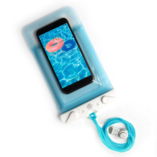 Dry Spell™ Floatie Water Defender Bag: Blue banner