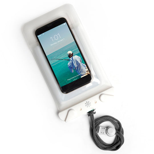 Dry Spell™ Floatie Water Defender Bag: White banner