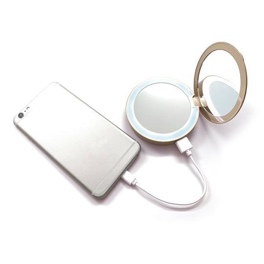 Glow Up™ Lumi Compact Power Bank: Gold banner