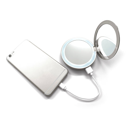Glow Up™ Lumi Compact Power Bank: Platinum banner