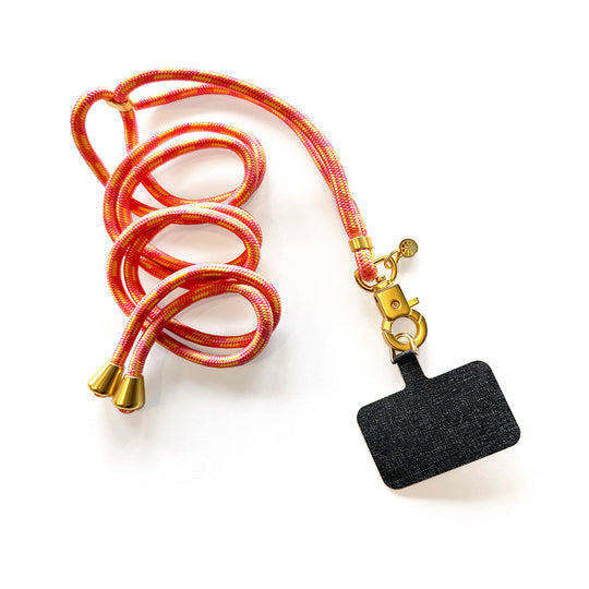 NEW COLOR! The Hookup™ Universal Phone Lanyard: Pink/Orange/Yellow banner